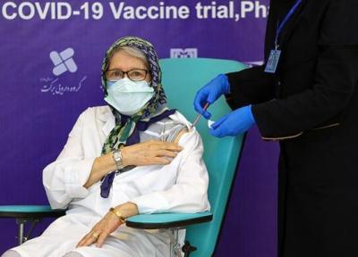 (ویدئو) تزریق واکسن ایرانی کرونا به مینو محرز